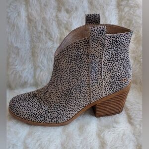 Toms Speckled Ankle Boots - Black and Tan